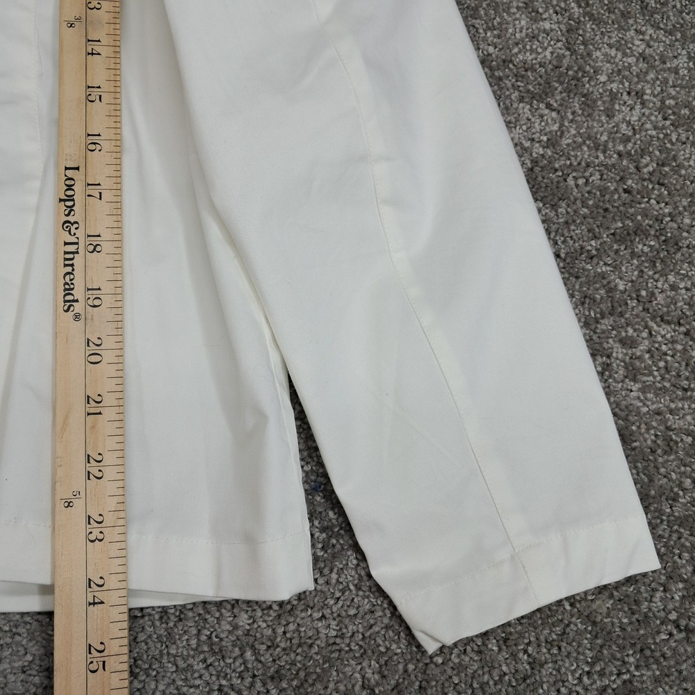 Studio Works Petite White Full Zip Drawstring Collar Utility Jacket PXL 7980 - Picture 6 of 8